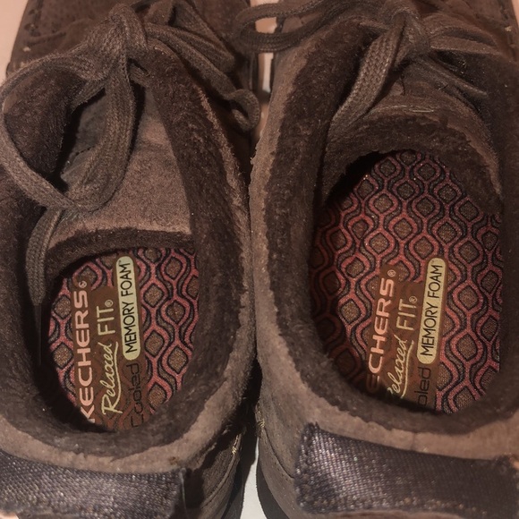 Skechers Women’s Chocolate Brown Bikers-Lineage Leather Suede Chukka Boots - Picture 6 of 9